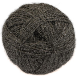Gris - 100% baby lama - Gros fil - 100 gr.