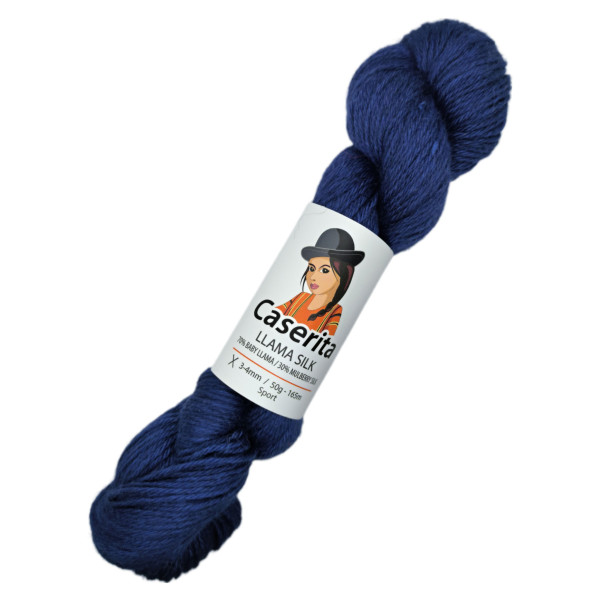 Bleu - Baby Lama et Soie - 50 gr./165 mt.