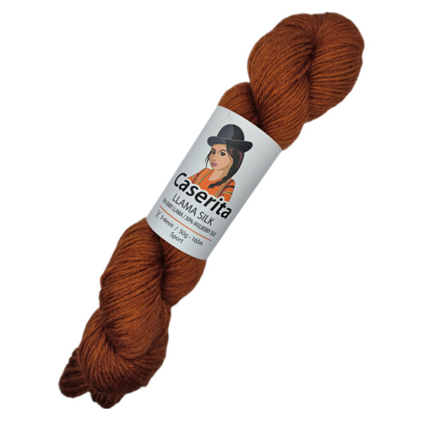 Brique - Baby Lama et Soie - 50 gr./165 mt.