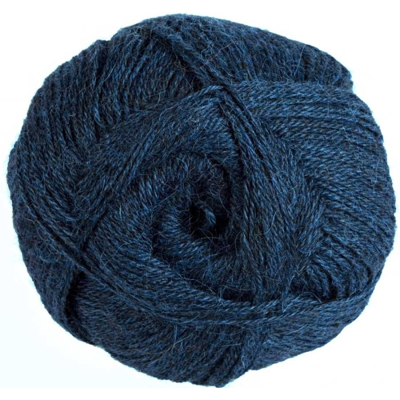 Laine d'Alpaga Pure - Bleu Cobalt mélange - 100 gr.