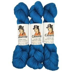 Bleu océan – Baby lama & Soie – 50 g / 200 m