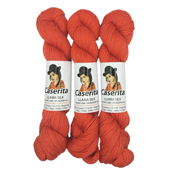 Corail – Baby lama & Soie – 50 g / 200 m