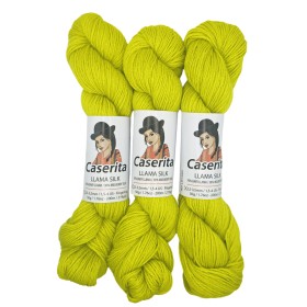Jaune fluo – Baby lama & Soie – 50 g / 200 m