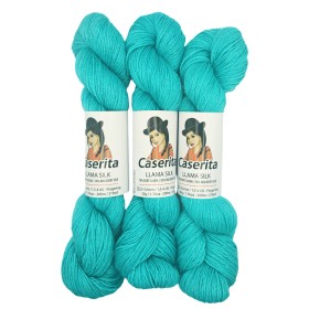 Turquoise – Baby lama & Soie – 50 g / 200 m