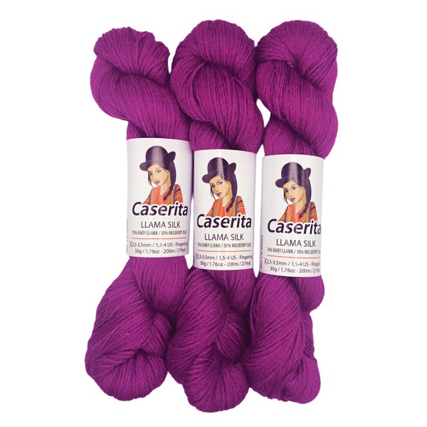 Magenta – Baby lama & Soie – 50 g / 200 m