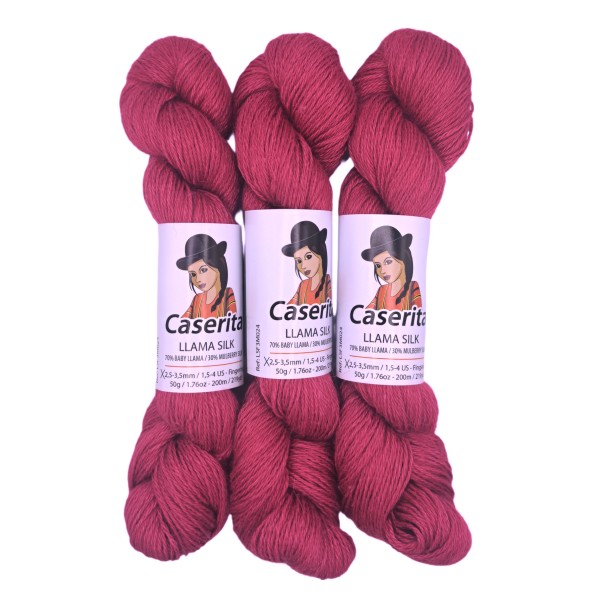 Framboise – Baby lama & Soie – 50 g / 200 m