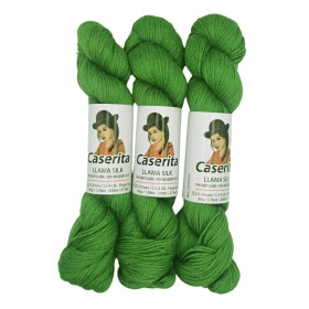 Vert pomme – Baby lama & Soie – 50 g / 200 m