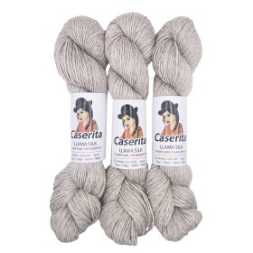 Gris perle – Baby lama & Soie – 50 g / 165 m