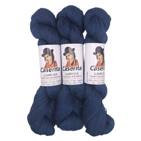 Bleu marine – Baby lama & Soie – 50 g / 200 m