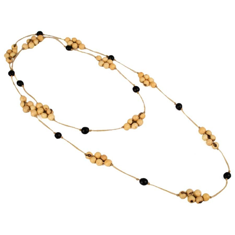 Collier - long sautoir Açai et Macauaba 