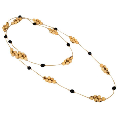 Collier - long sautoir Açai et Macauaba 